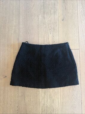 Abercrombie & Fitch Black Bouclé Mini Skirt with shorts